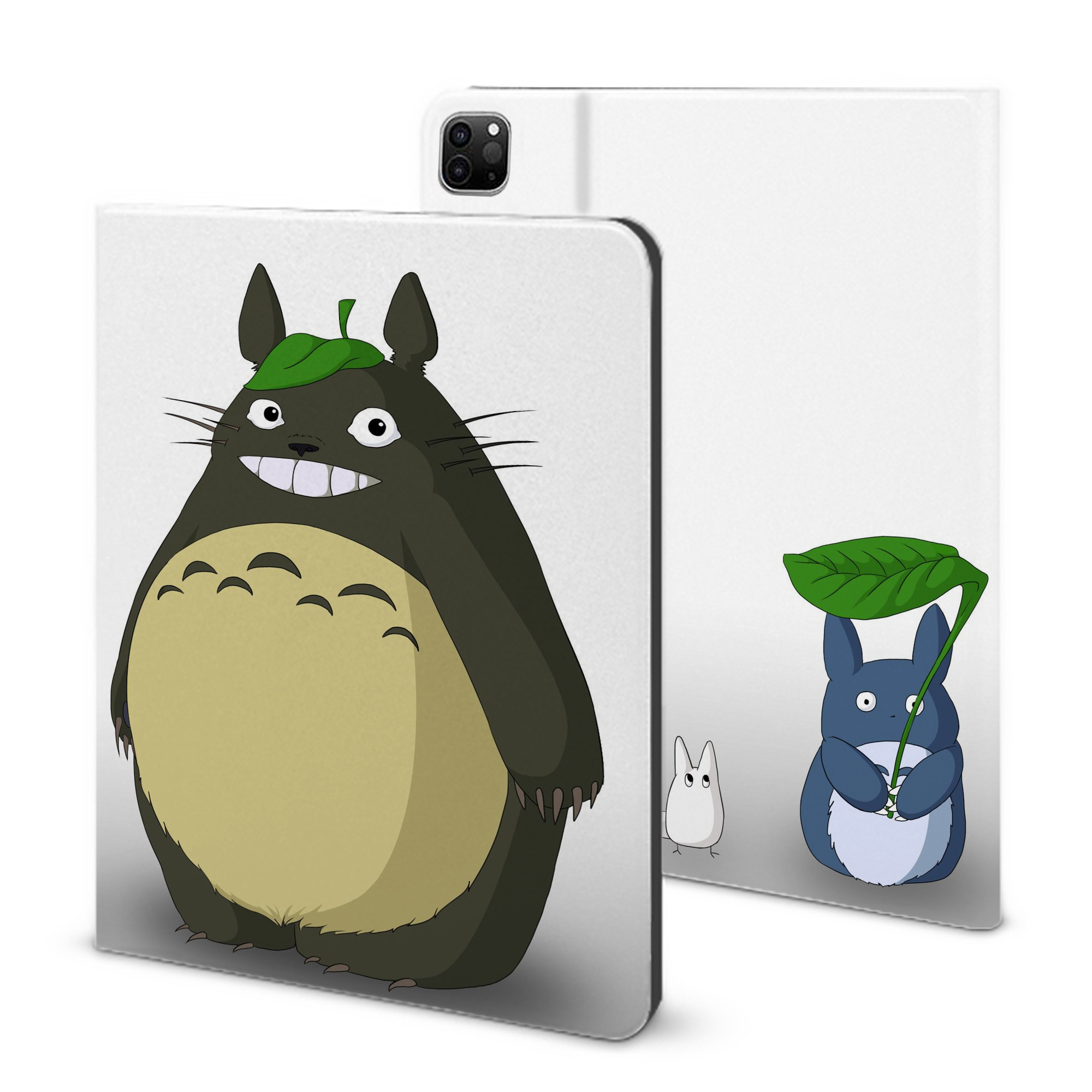（画像用） となりのトトロ 草壁メイ 草壁サツキ My Neighbor Totoro Satsuki Kusakabe Mei Kusakabe IPad ケース ブック型 PUレザー TPU 耐衝撃 軽量 薄型 ペン収納なし 全面保護 IPad 各モデル対応